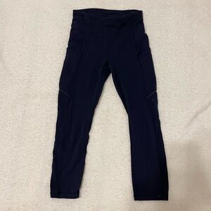 Lululemon Navy Capri Leggings With Pockets